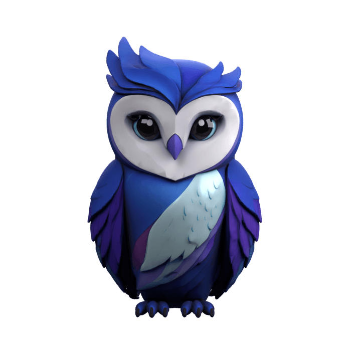 Marnie, the blue paper owl money coach